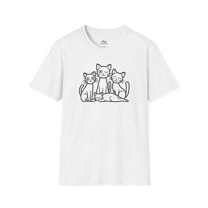 Outline Group Of Cat Unisex T-Shirt