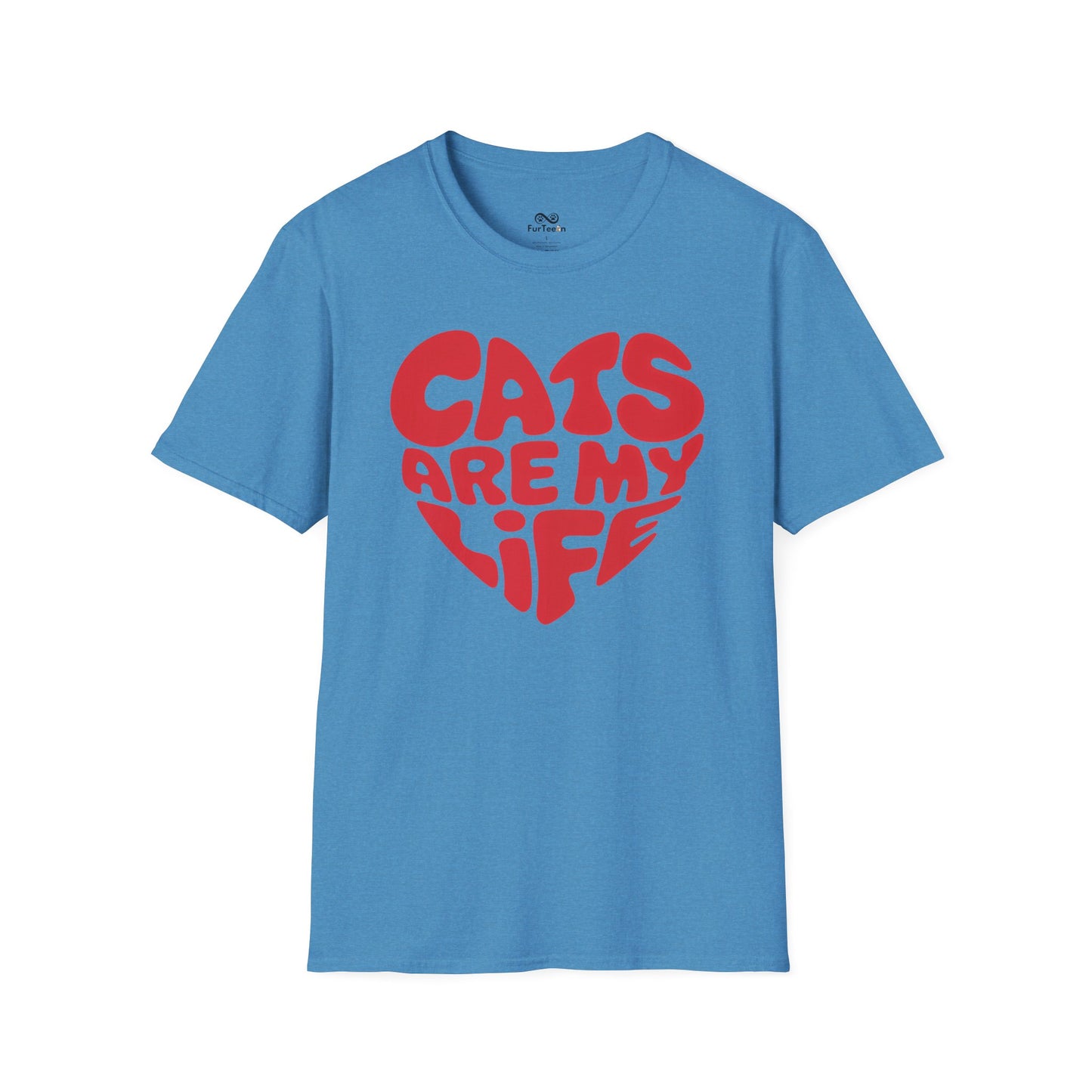 Cats Are My Life Text Graphic Cat Unisex T-Shirt