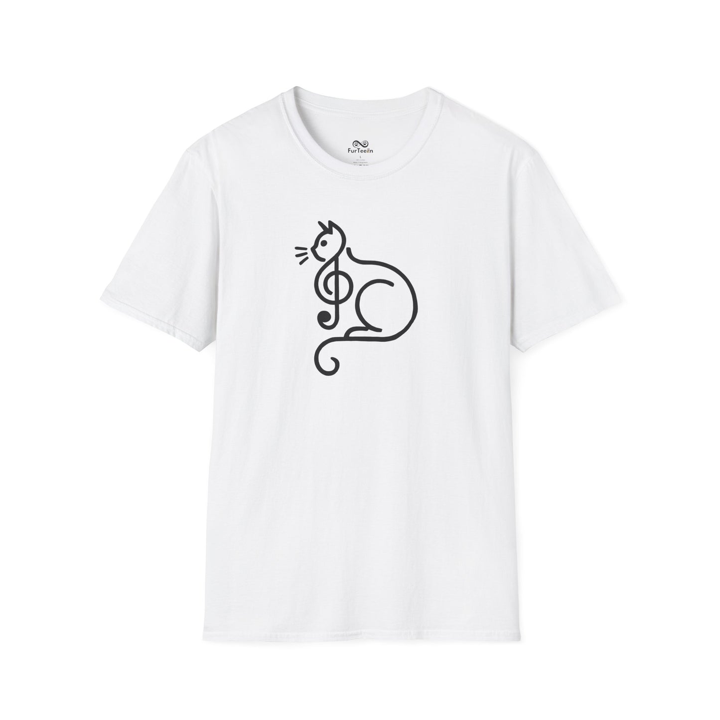 Minimalist Single Outline Unisex Cat T-Shirt