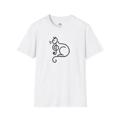 Minimalist Single Outline Unisex Cat T-Shirt