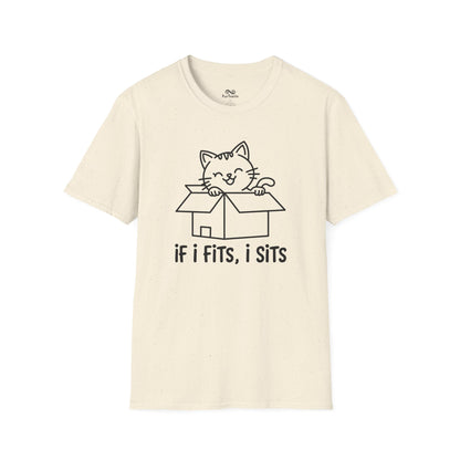 If i fit i sits Text Graphic Cat Unisex T-Shirt