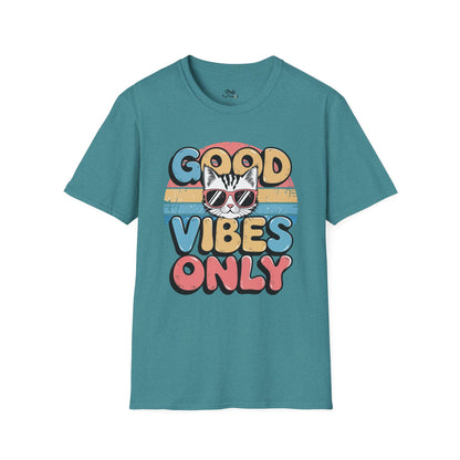 Good Vibes Only Graphic Cat Unisex T-Shirt