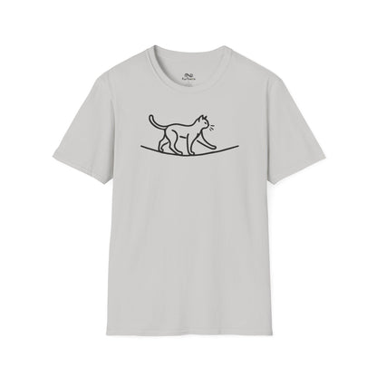 Minimalist Single Outline Unisex Cat T-Shirt