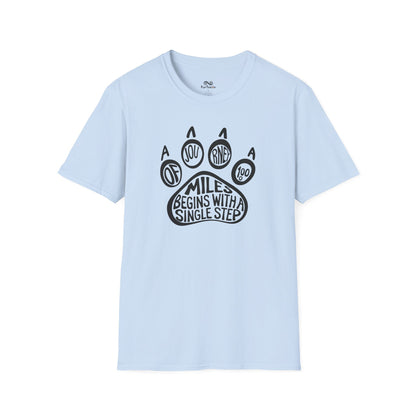A Journey Of 1000 Miles Begins With A Single Step Cat Unisex T-Shirt