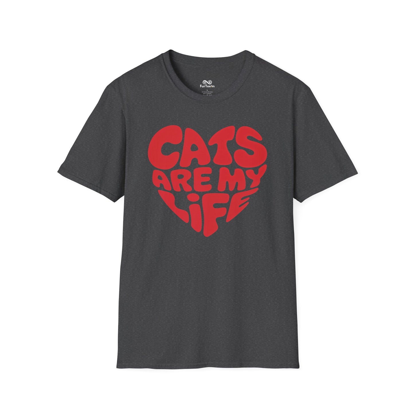 Cats Are My Life Text Graphic Cat Unisex T-Shirt
