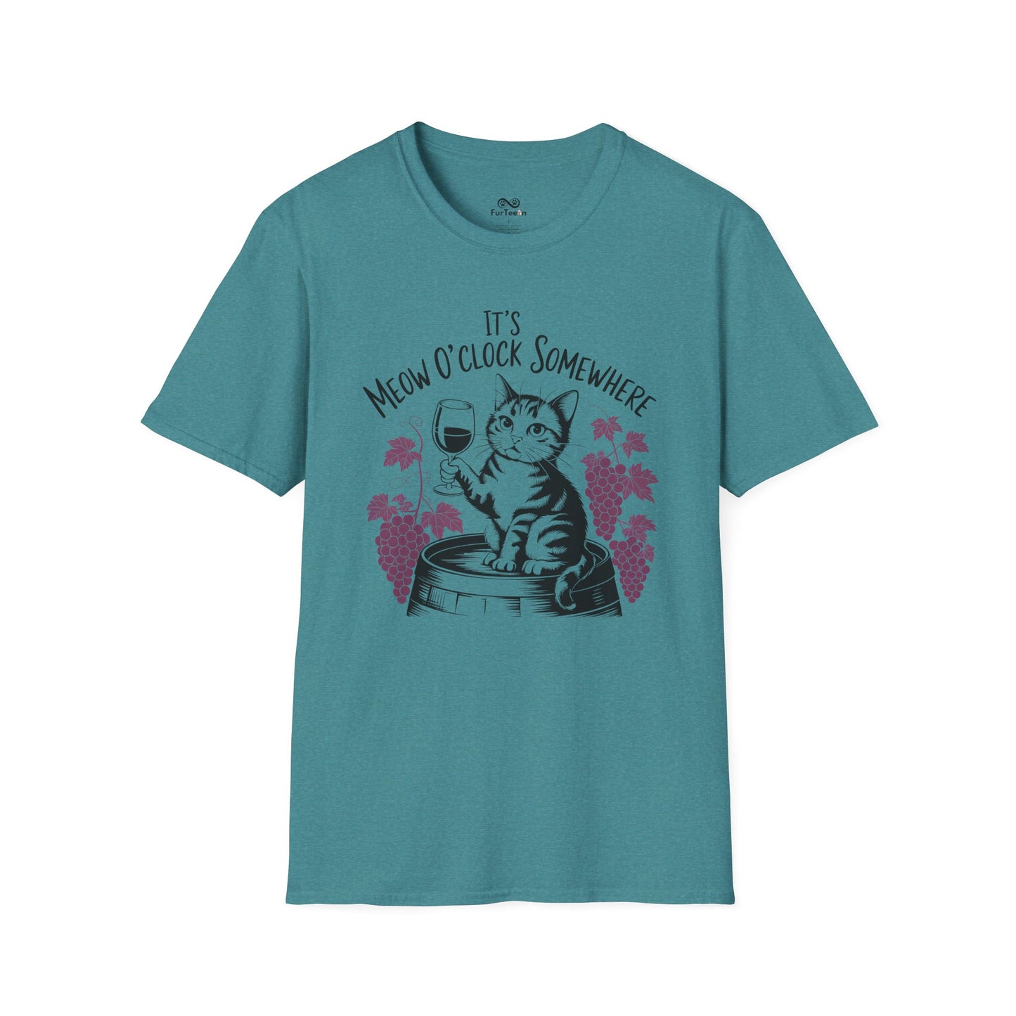 It's Meow O' Clock Somewhere Graphic Cat Unisex T-Shirt