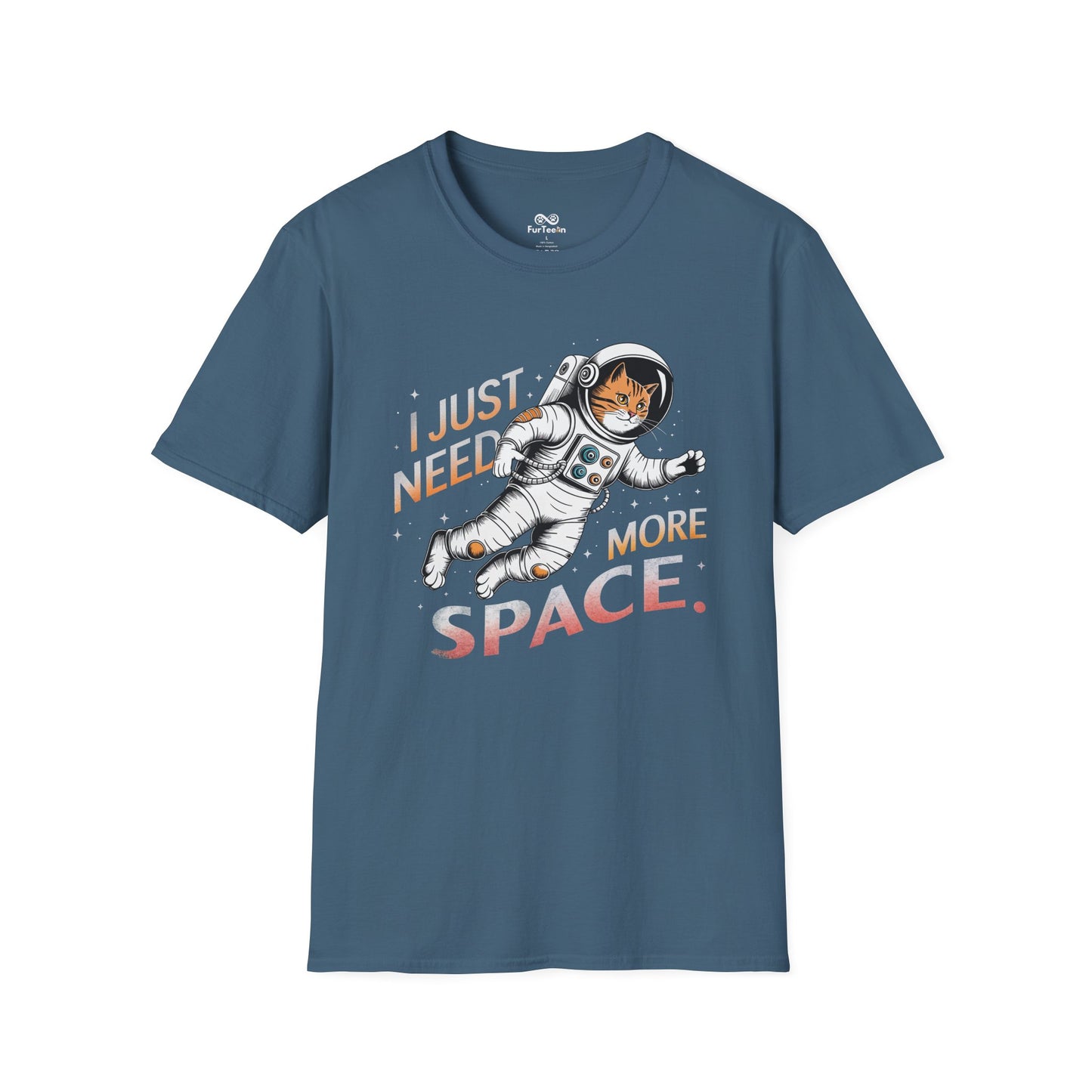 "I Just Need More Space" Text Graphic Cat Unisex T-Shirt