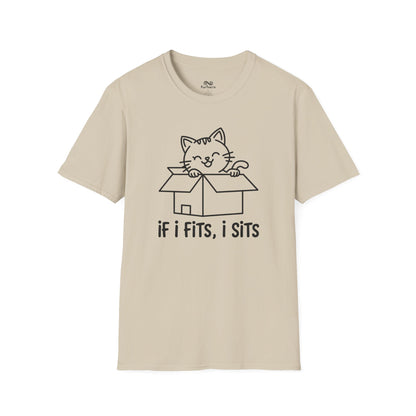 If i fit i sits Text Graphic Cat Unisex T-Shirt