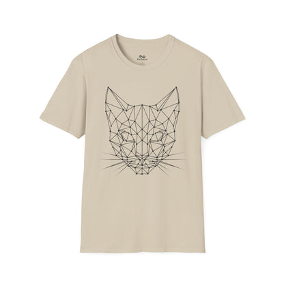 Geometric Outline Cat Unisex T-Shirt