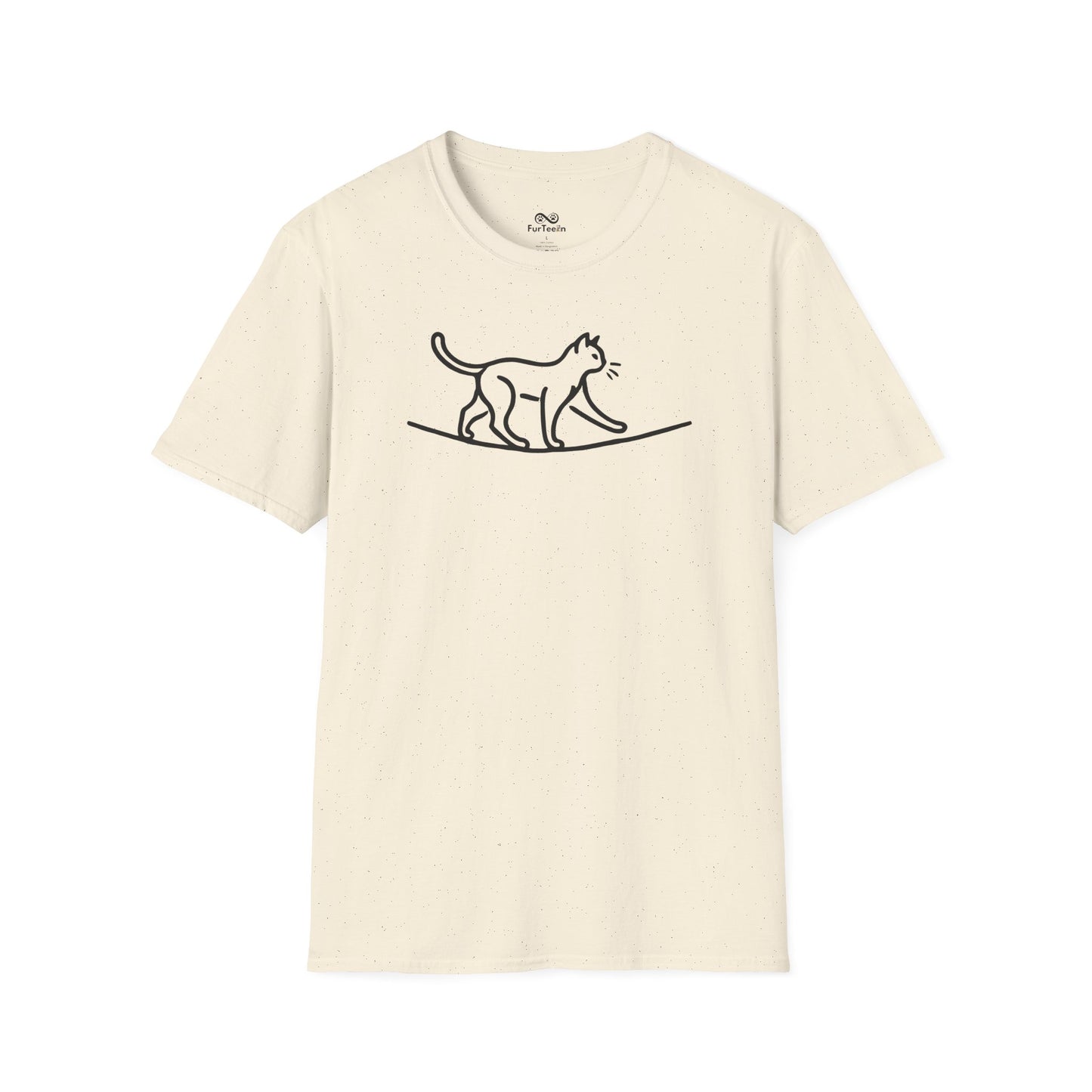 Minimalist Single Outline Unisex Cat T-Shirt