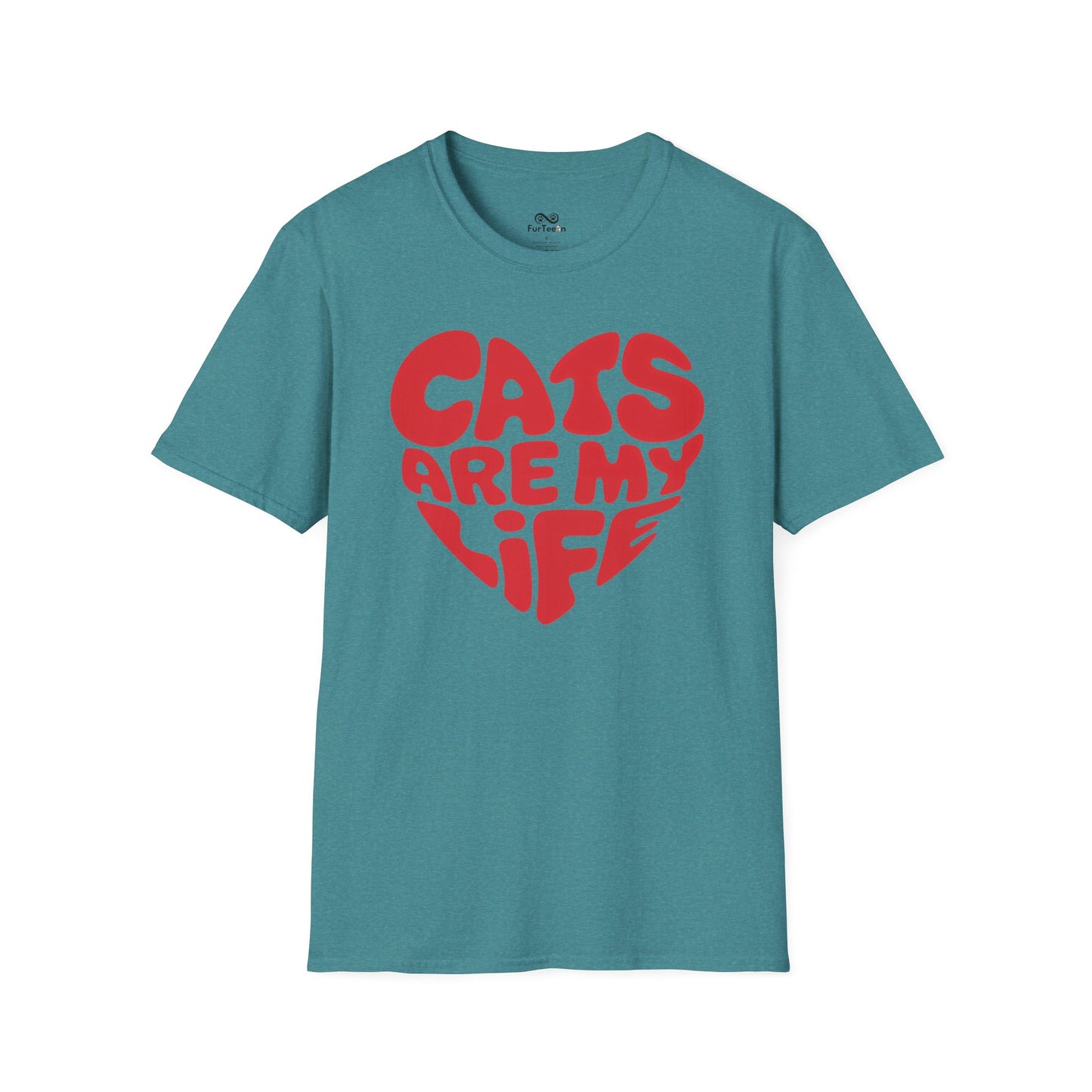 Cats Are My Life Text Graphic Cat Unisex T-Shirt