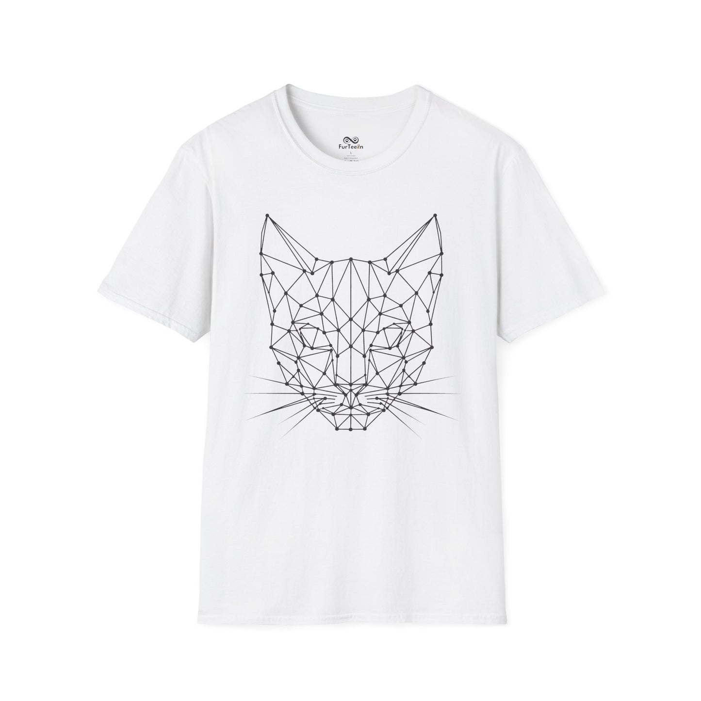 Geometric Outline Cat Unisex T-Shirt