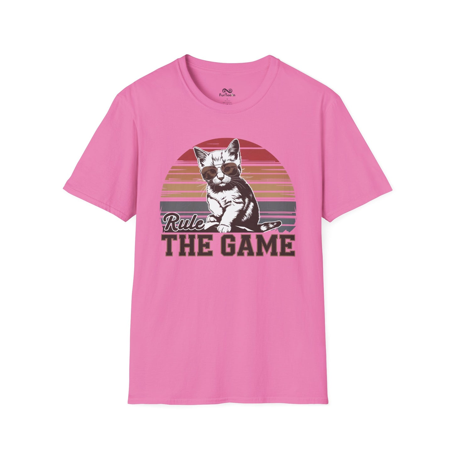 Rule The Game Retro Vintage Graphic Unisex Cat T-Shirt