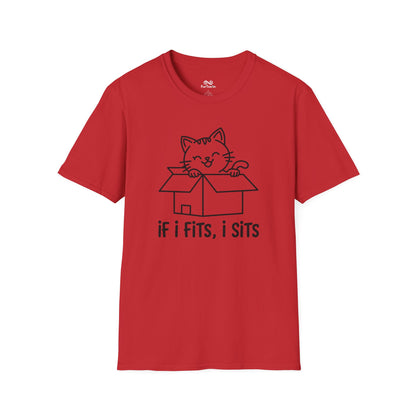 If i fit i sits Text Graphic Cat Unisex T-Shirt