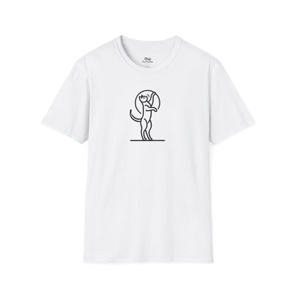 Minimalist Single Outline Unisex Cat T-Shirt