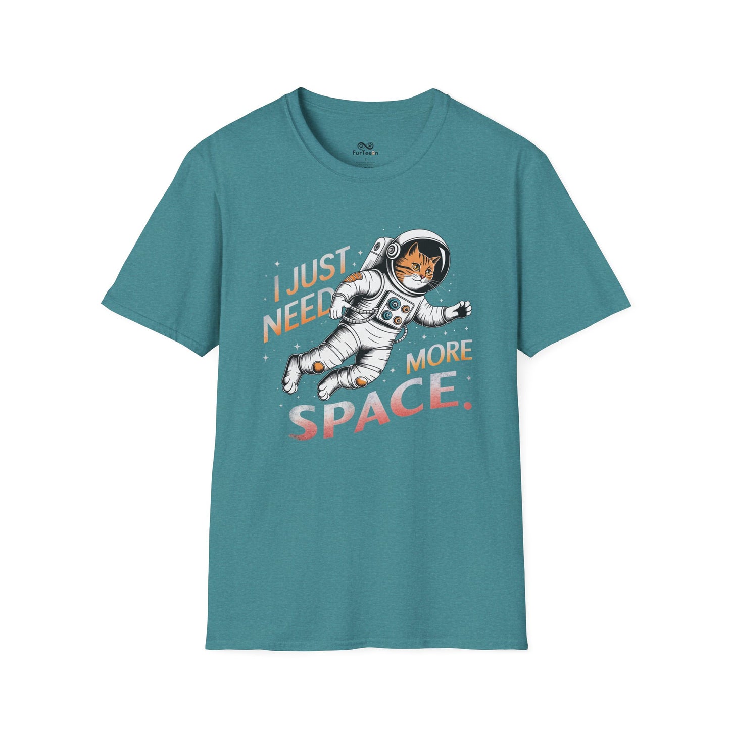 "I Just Need More Space" Text Graphic Cat Unisex T-Shirt