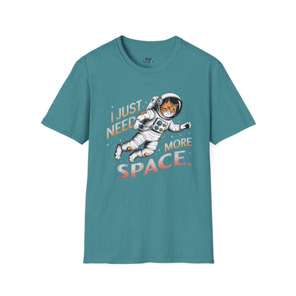 "I Just Need More Space" Text Graphic Cat Unisex T-Shirt