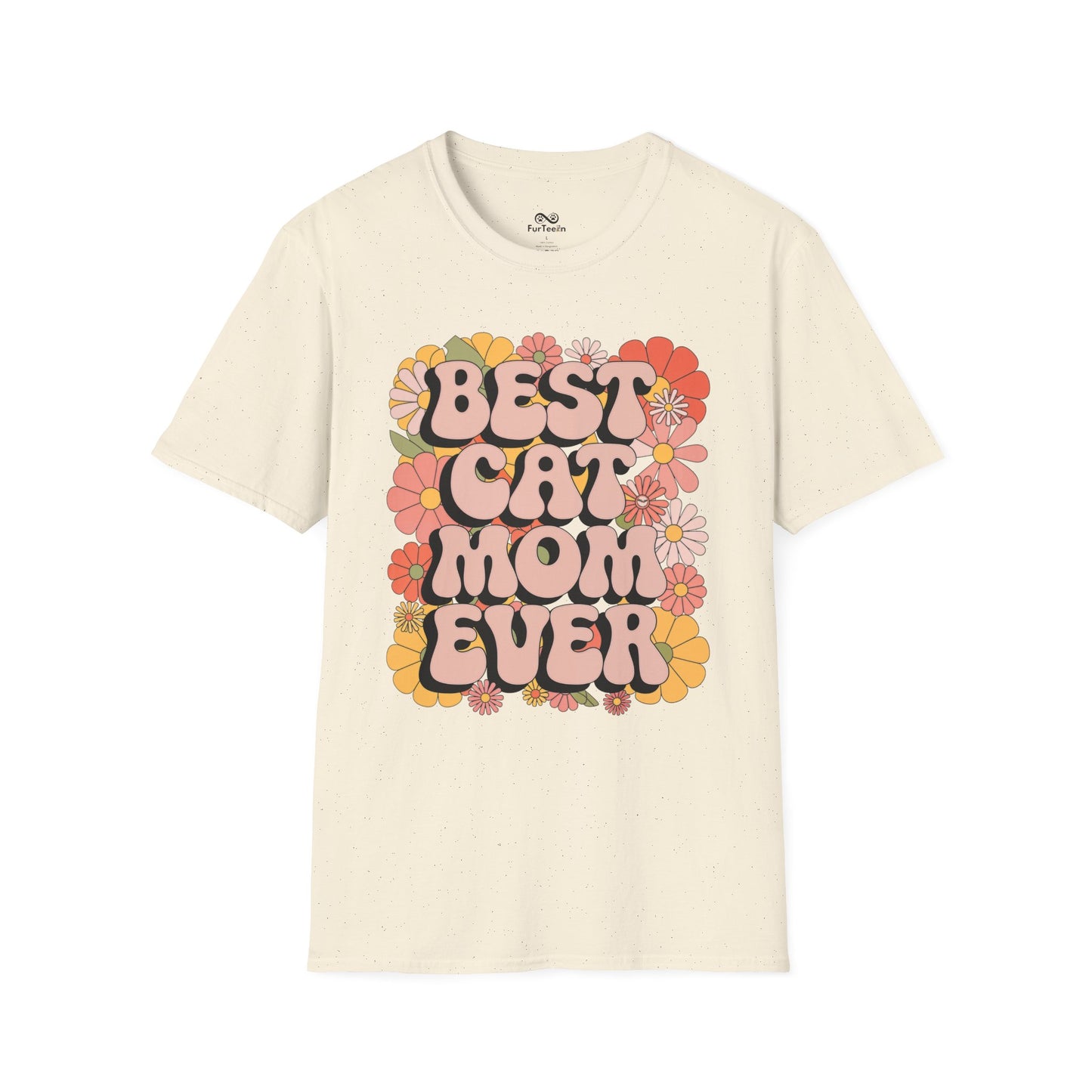 Best Cat Mom Ever Text Graphic Cat Unisex T-Shirt