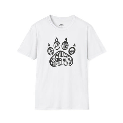 A Journey Of 1000 Miles Begins With A Single Step Cat Unisex T-Shirt